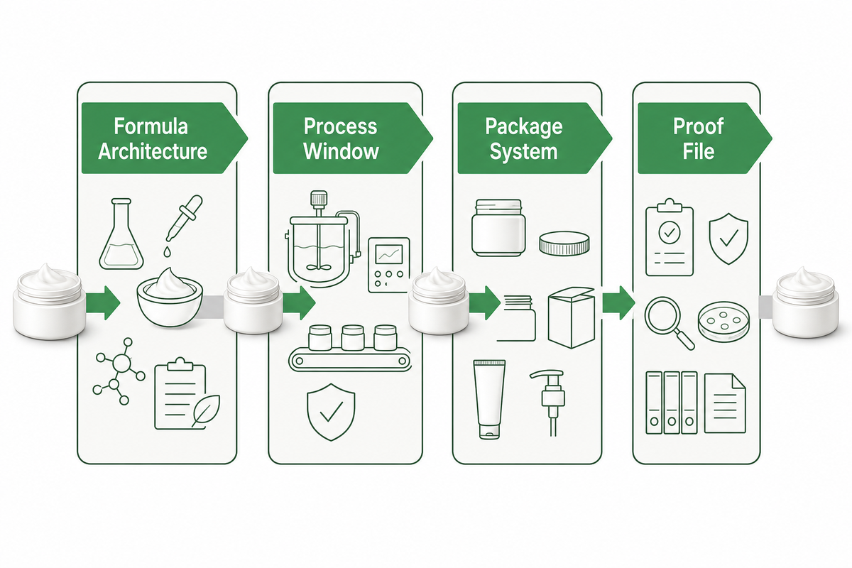 Formula, process, package and proof controls in barrier repair cream manufacturing