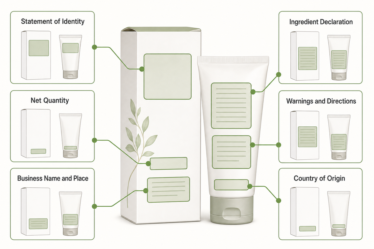 United States Cosmetic Label Requirements by Panel — NEXO Beauty Labs