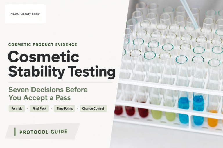 Cosmetic Stability Testing: 7 Decisions Before You Test