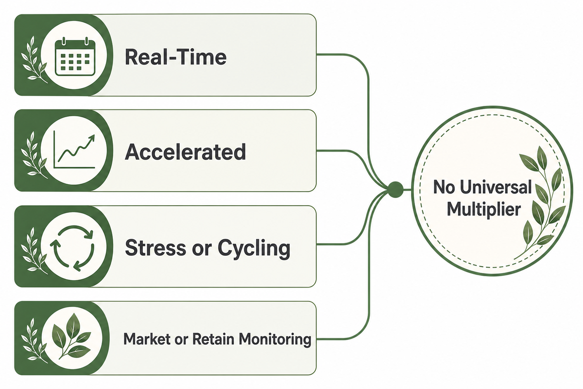 Accelerated vs Real-Time Stability Testing: No Universal Multiplier — NEXO Beauty Labs