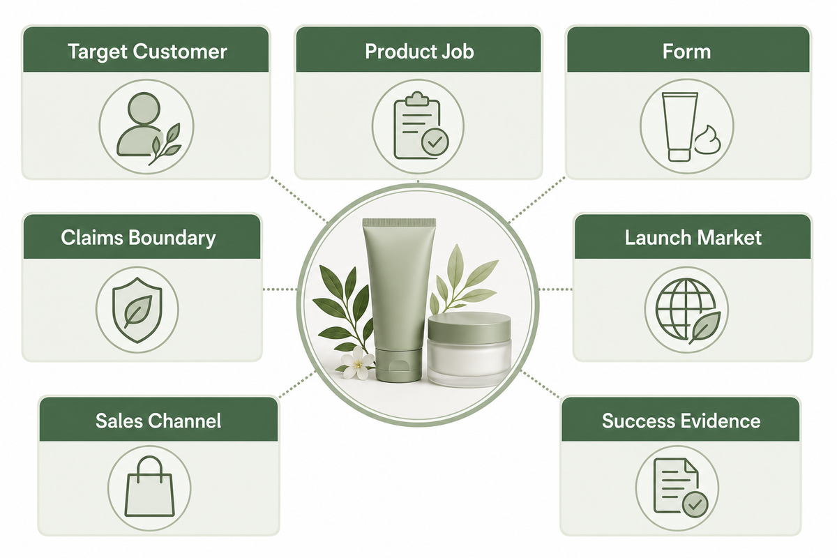 Define One Customer, One Product Job, and One Launch Market — NEXO Beauty Labs