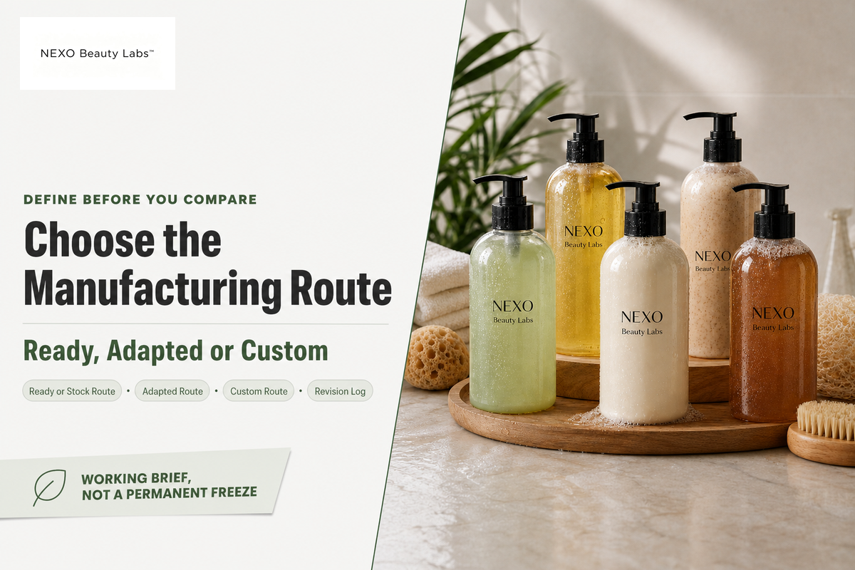 ابدؤوا بالبرنامج ومسار التصنيع — NEXO Beauty Labs