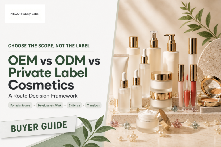 OEM vs ODM vs Private Label Cosmetics: Route Guide
