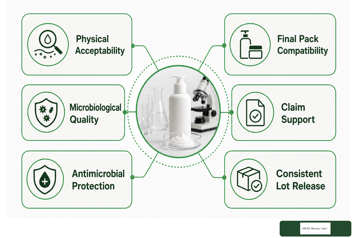 What Testing Plan Should Precede Sample Approval? — NEXO Beauty Labs