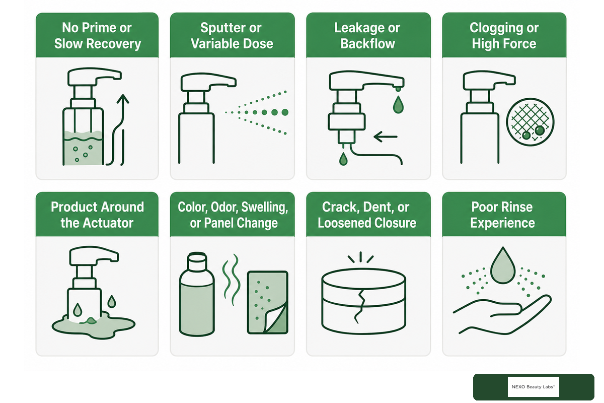 How Does the Pump-to-Rinse Failure Trace Find Package Problems? — NEXO Beauty Labs