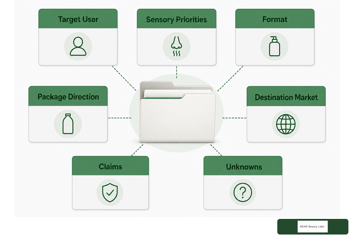 Turn the Guide Into a Reviewable Body Wash Brief — NEXO Beauty Labs