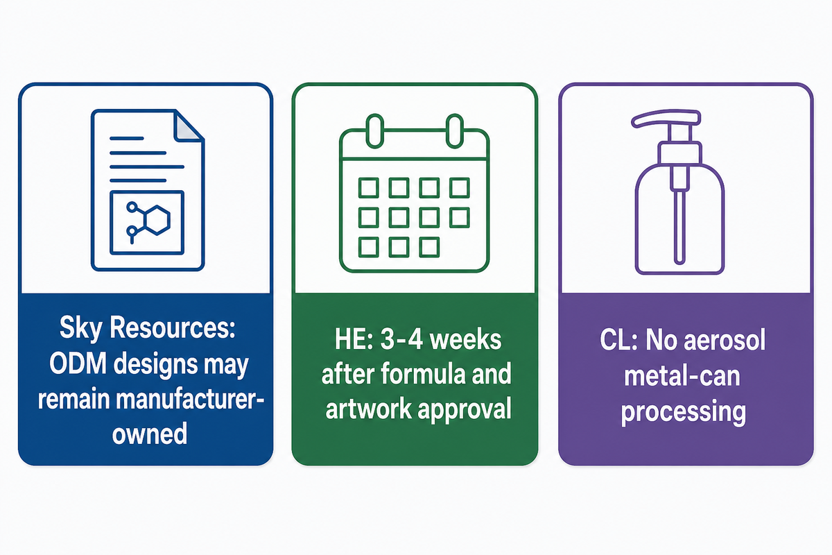Malaysian supplier constraints covering ownership, approval timing and aerosol packaging